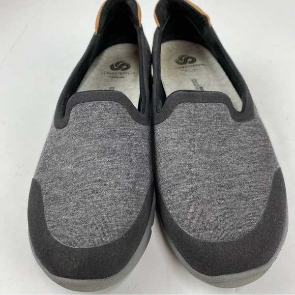 Clarks Cloudsteppers Womens 7 Gray Ashland Bliss Slip Ons Flats Loafers - Picture 4 of 6